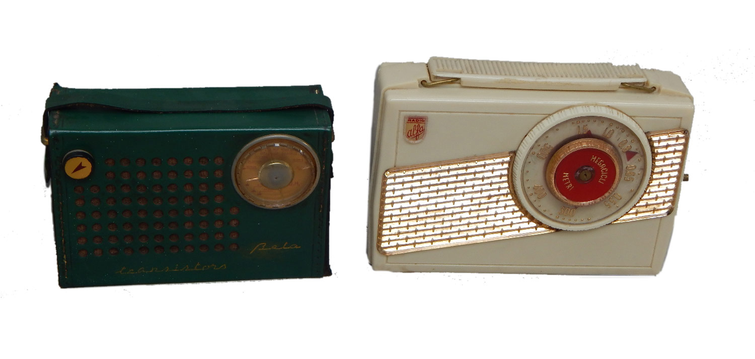 radio beta a transistor - radio alfa a valvole